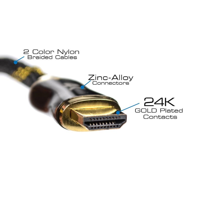 QualGear 3 Feet-2 Pack HDMI Premium Certified 2.0 cable with 24K Gold Plated Contacts, Supports 4K Ultra HD, 3D, 18Gbps, Audio Return Channel, Ethernet (QG-PCBL-HD20-3FT-2PK) - Image 2